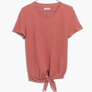 Madewell Texture and Thread Modern Tie Front Top